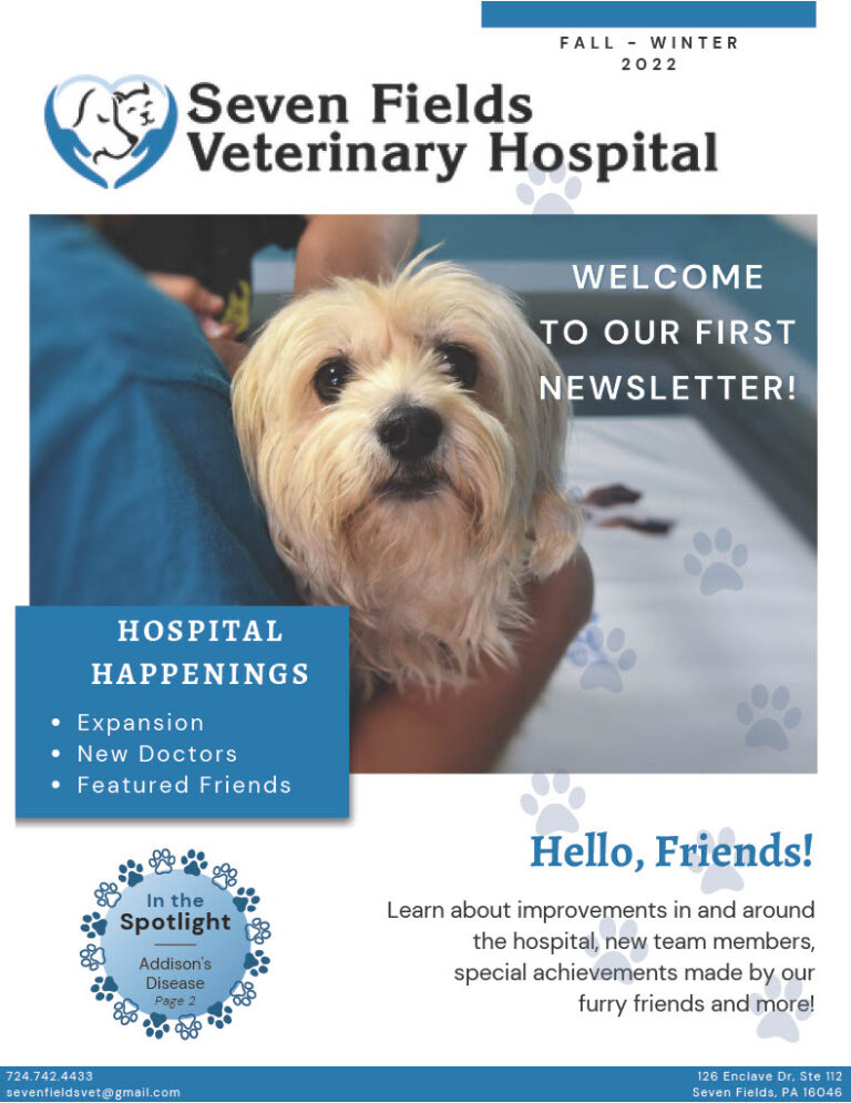 Newsletters | Seven Fields Veterinary Hospital